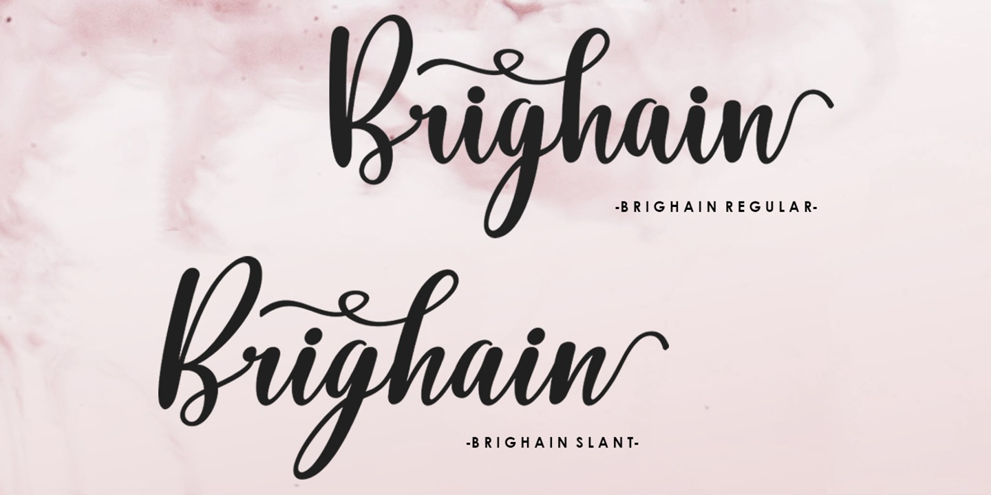 Brighain Script Script Font preview